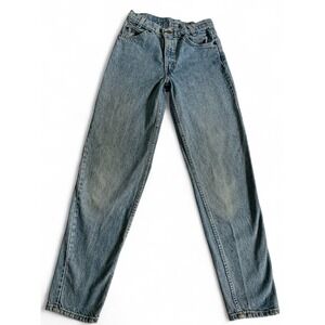 Vintage 1997 Levi's 550 Student Orange Tab Jeans 27×31 USA Made Relaxed Fit 90s